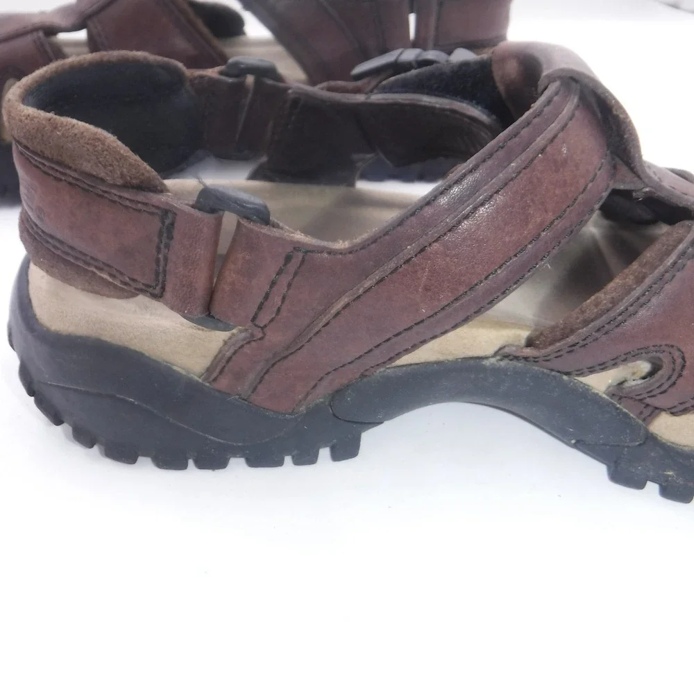 Teva Mens‎ Brown Waterproof Leather Fisherman Sandals Rugged Outdoor Hiking 11